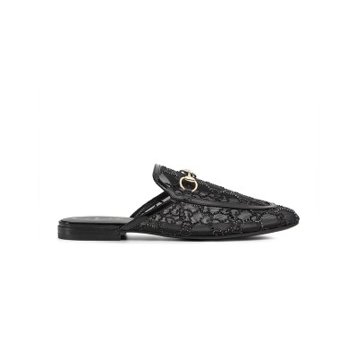 GUCCI WOMEN'S GG CRYSTAL PRINCETOWN SLIPPER 835484